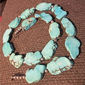 Alternative Turquoise Stone Necklace 18”